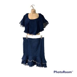 GoodTime USA 2pc Denim Dress Plus Size